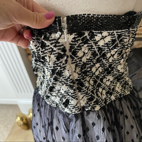 Vintage 50s style Bill Blass Evening dress strapless size 14 or large - Picture 6 of 15